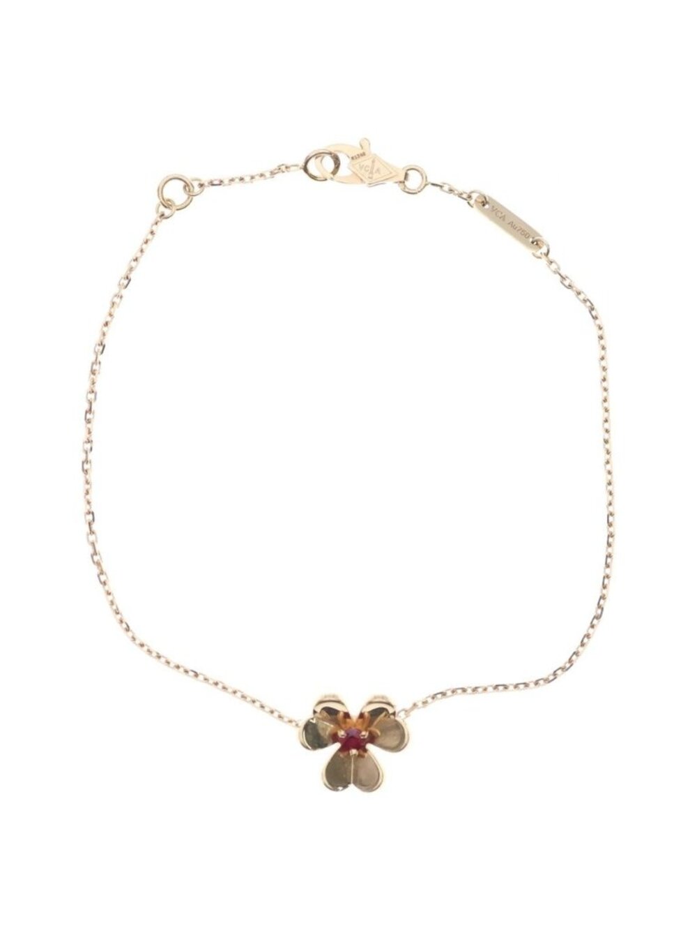 Van Cleef & Arpels Frivole Mini Ruby Bracelet Pink Gold